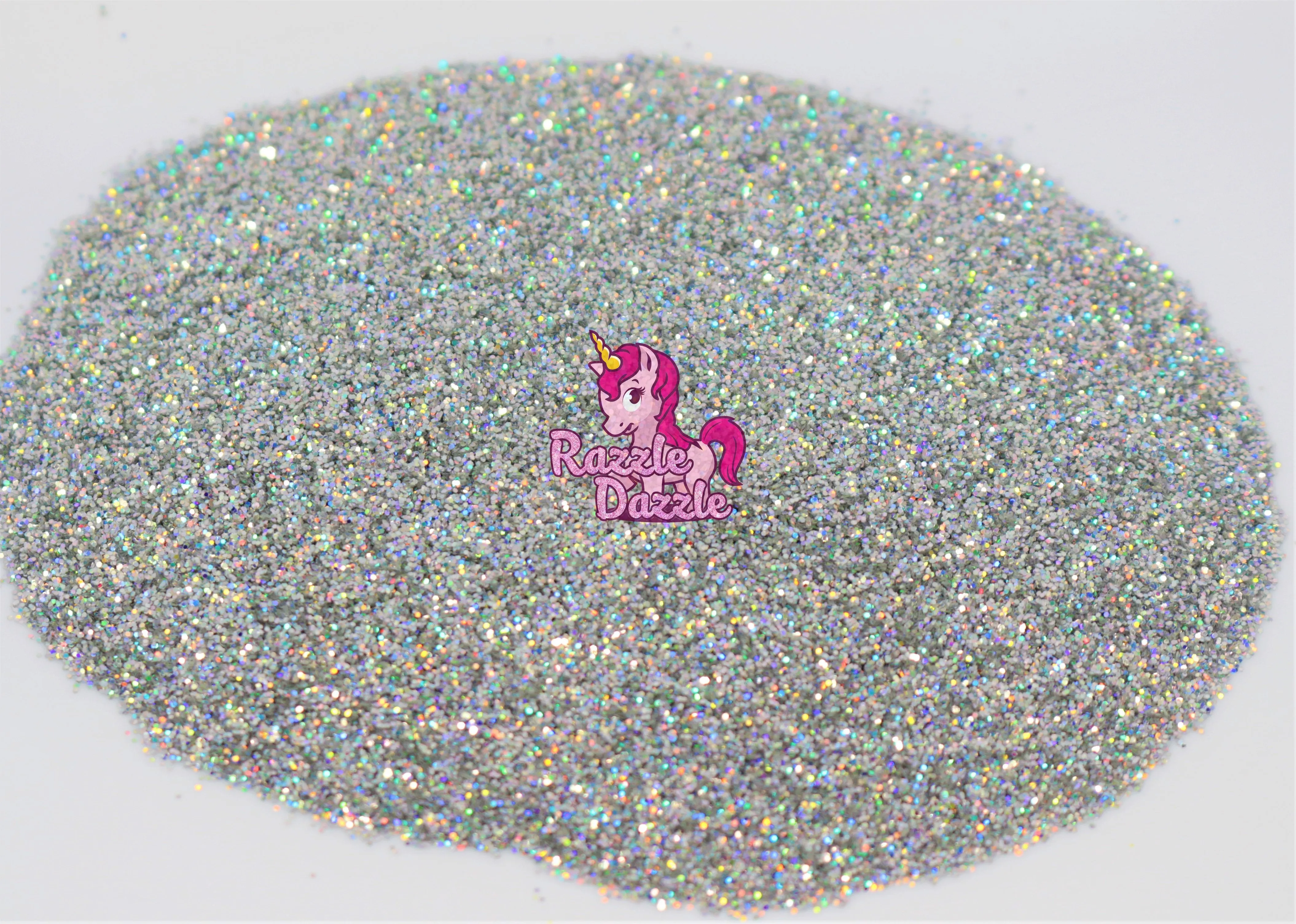 Razzle Dazzle Disco Ball Glitter- Silver Cosmetic Craft Glitter for Epoxy Resin, Nail Sequins Iridescent Flakes, Body, Face, Hair, Glitter Slime Making, Decoration Cards, Holographic