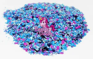 Razzle Dazzle Mystic Mermaid Glitter- Cosmetic Craft Glitter For Epoxy Resin, Nail Sequins Iridescent Flakes, Body, Face, Hair, Glitter Slime Making, Decoration Wedding Cards