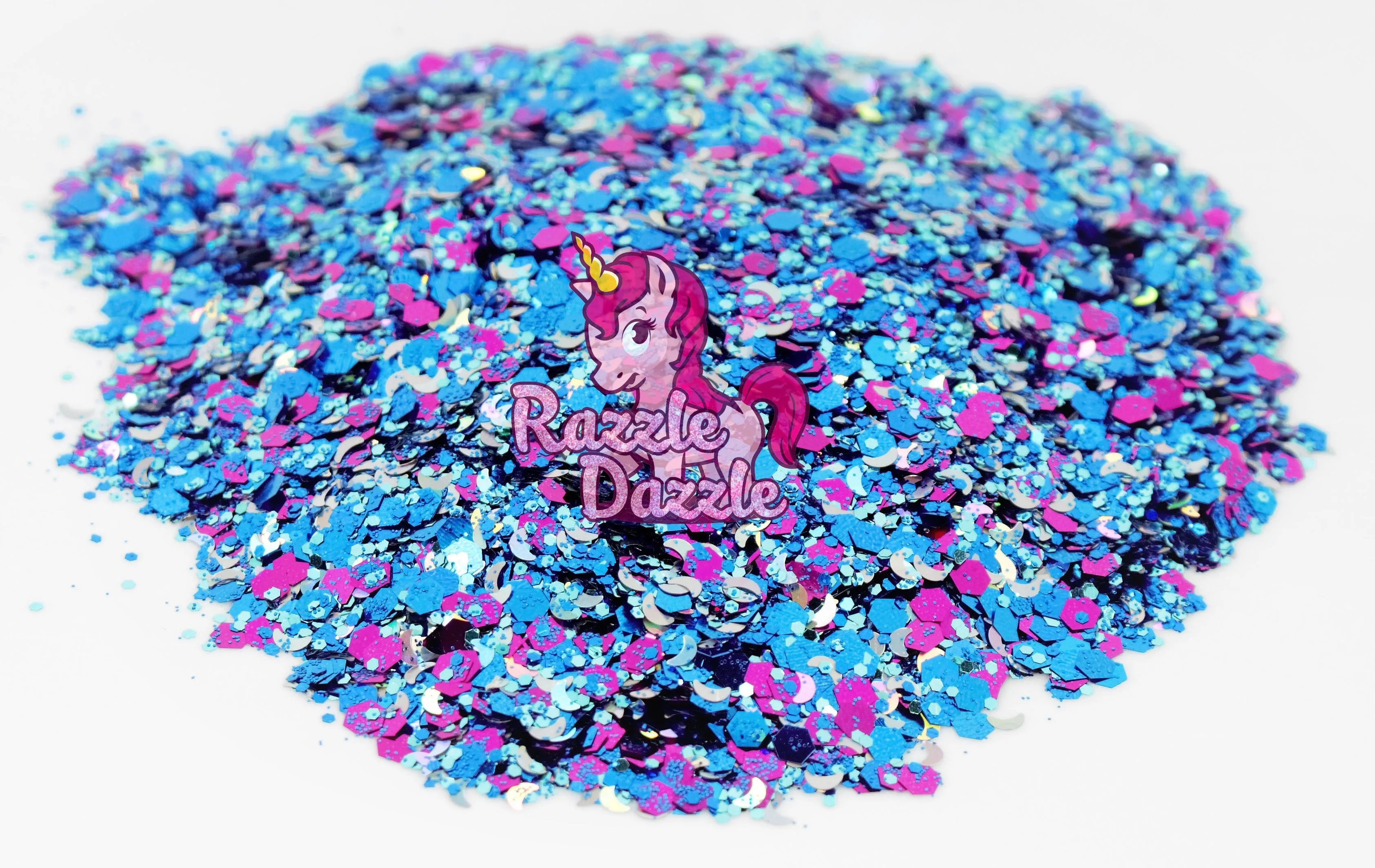 Razzle Dazzle Mystic Mermaid Glitter- Cosmetic Craft Glitter For Epoxy Resin, Nail Sequins Iridescent Flakes, Body, Face, Hair, Glitter Slime Making, Decoration Wedding Cards