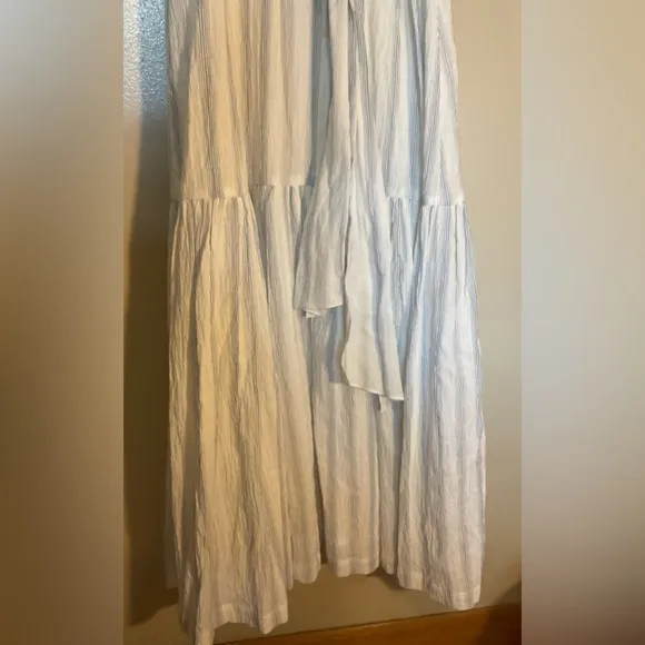 Rebecca Taylor, Yard Dyed Stripe Midi Dress with Flutter Sleeves, size 4