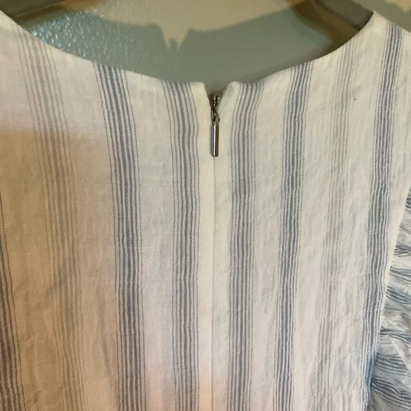 Rebecca Taylor, Yard Dyed Stripe Midi Dress with Flutter Sleeves, size 4
