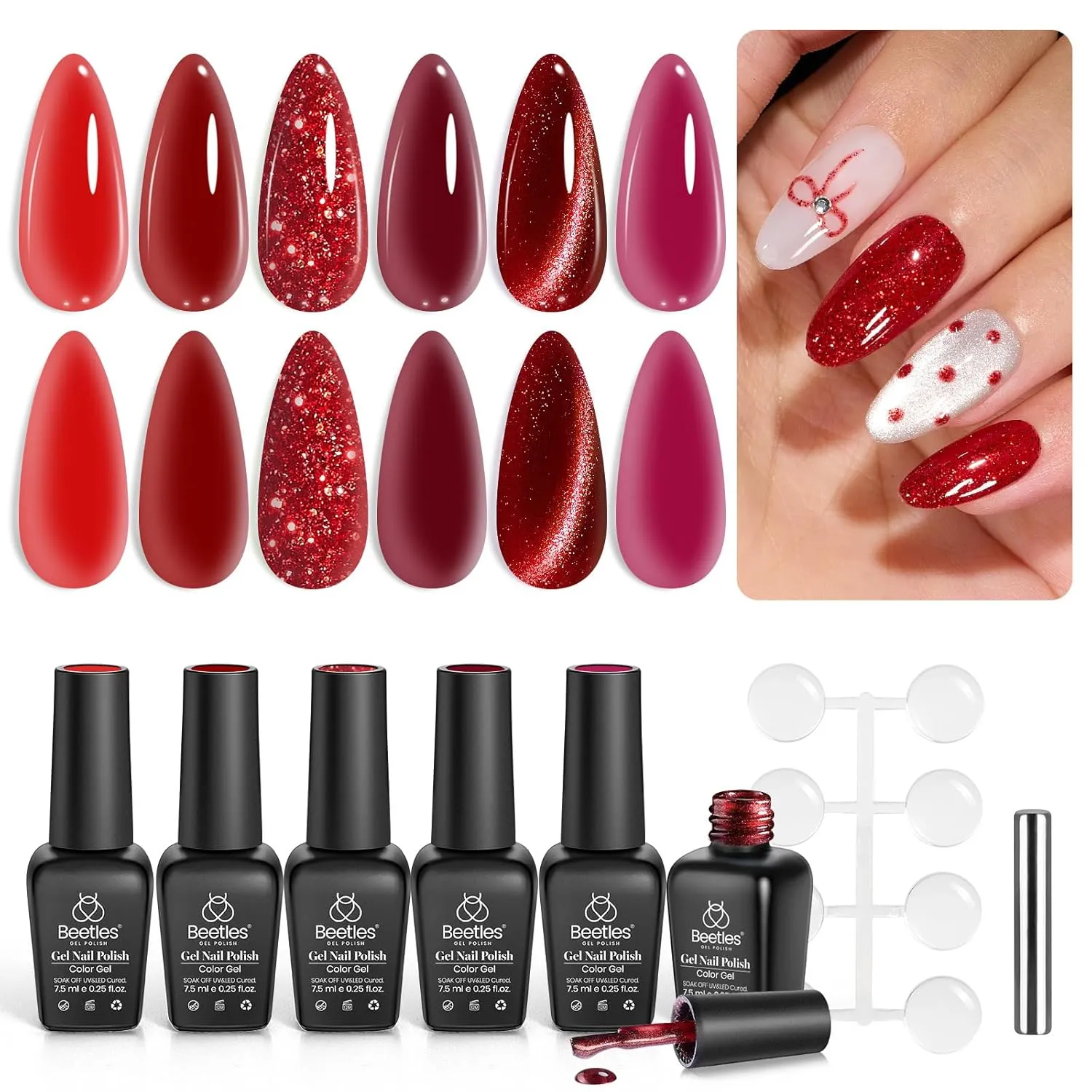 Red Reviva| 6 Colors Gel Polish Set Perfect Gift