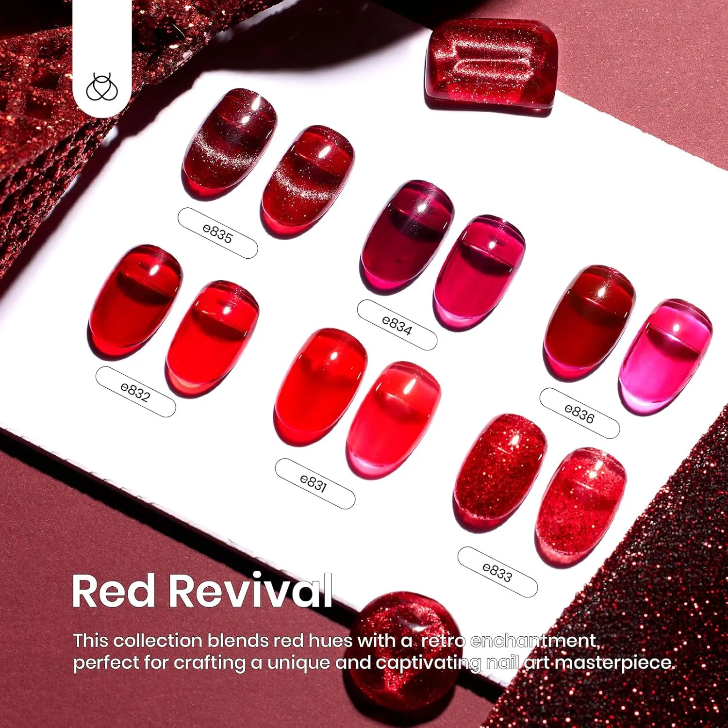 Red Reviva| 6 Colors Gel Polish Set Perfect Gift
