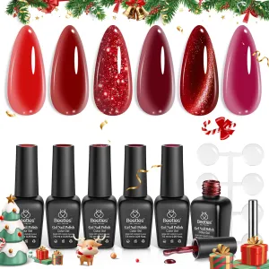 Red Reviva| 6 Colors Gel Polish Set Perfect Gift