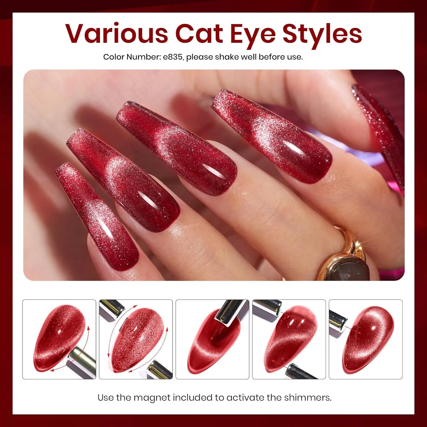 Red Reviva| 6 Colors Gel Polish Set Perfect Gift