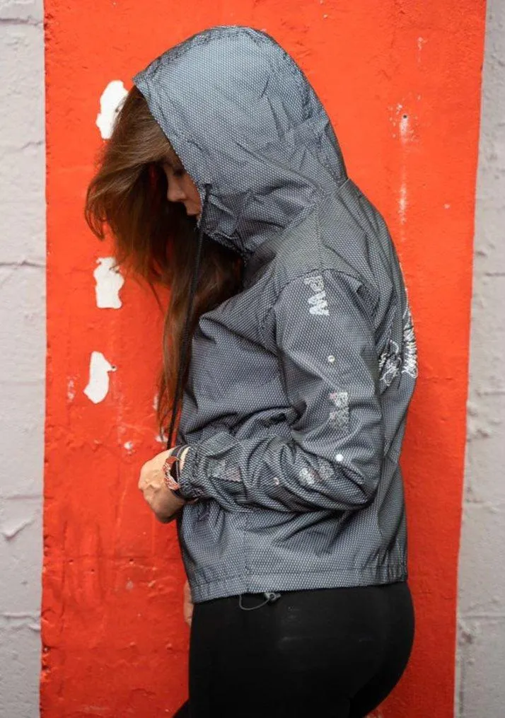 Reflective Jacket Crystal Collection Color Gray - Power Wings By Jullye Giliberti