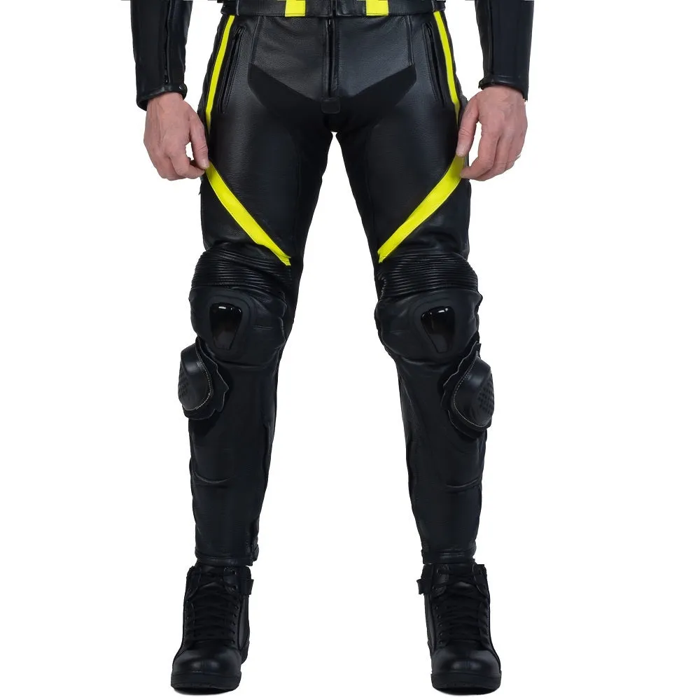 Scorpio Light-reflective Black Motorcycle Racing Leather Pants