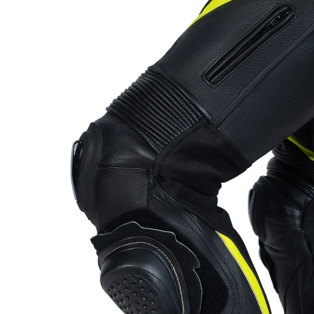 Scorpio Light-reflective Black Motorcycle Racing Leather Pants
