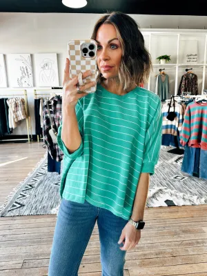 Seaside Striped Dolman Knit Top-2 Colors