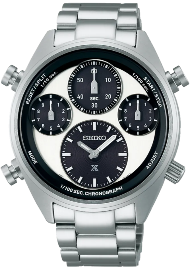 Seiko Prospex Speedtimer Solar 1/100th Second Chronograph Panda SFJ001