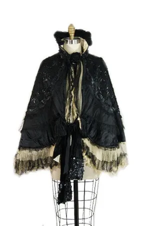 Sequin & Lace Victorian Cape