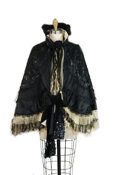 Sequin & Lace Victorian Cape
