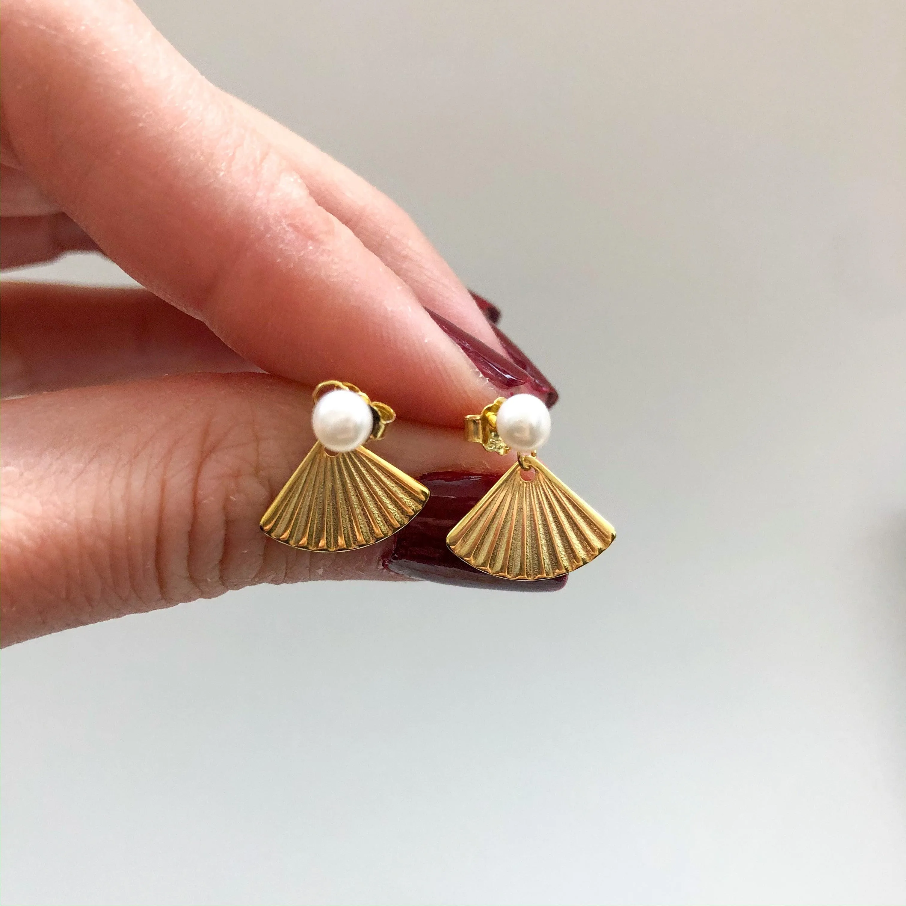 Shell Earrings | 925 Sterling Silver With Gold Plating