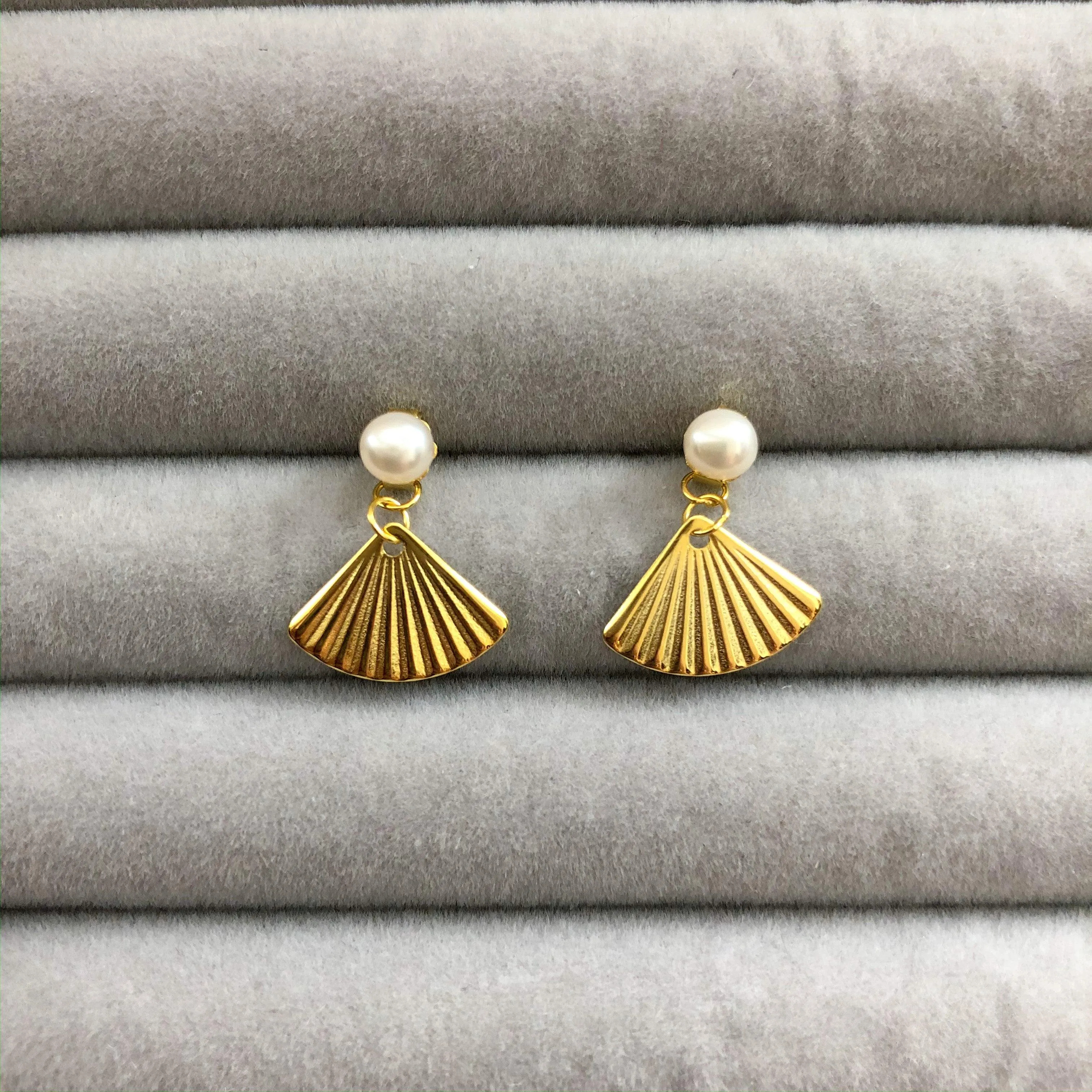Shell Earrings | 925 Sterling Silver With Gold Plating