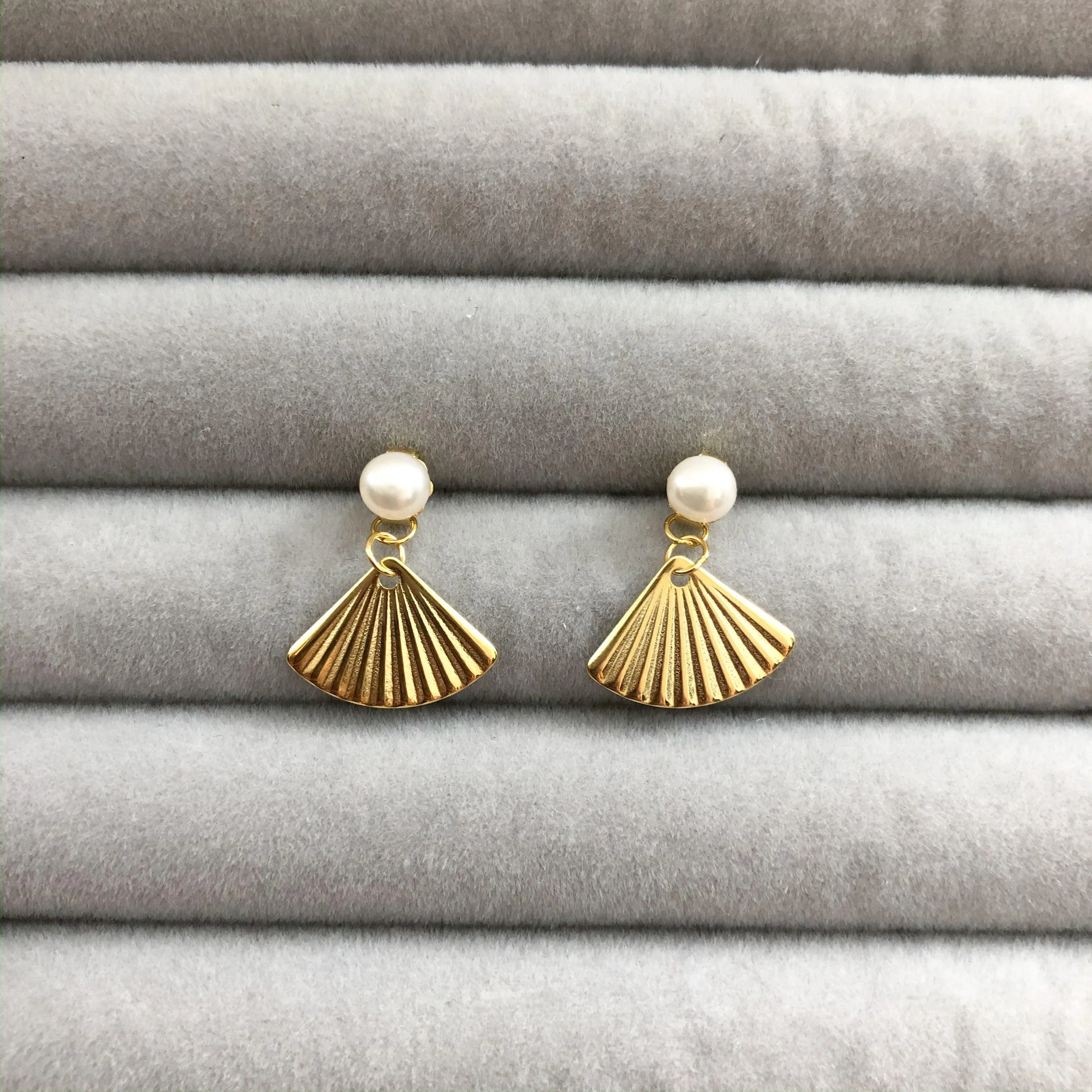 Shell Earrings | 925 Sterling Silver With Gold Plating