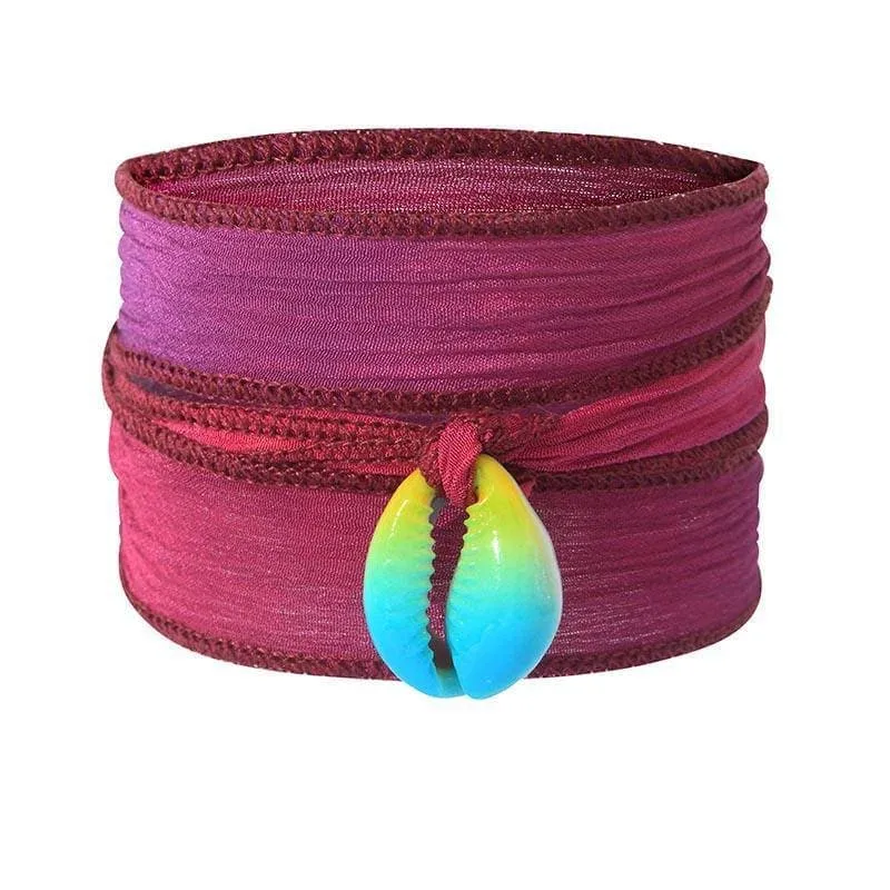 Shell Silk Wrap Bracelet