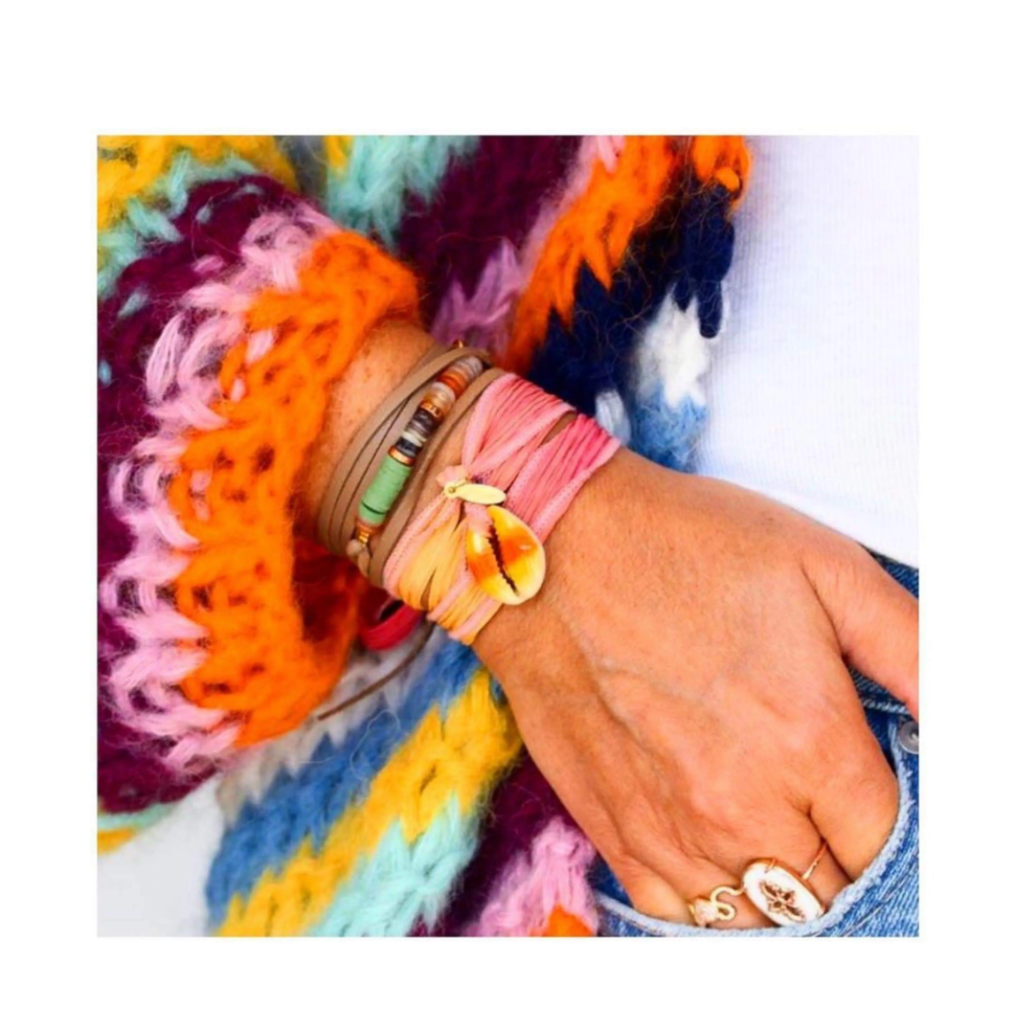 Shell Silk Wrap Bracelet