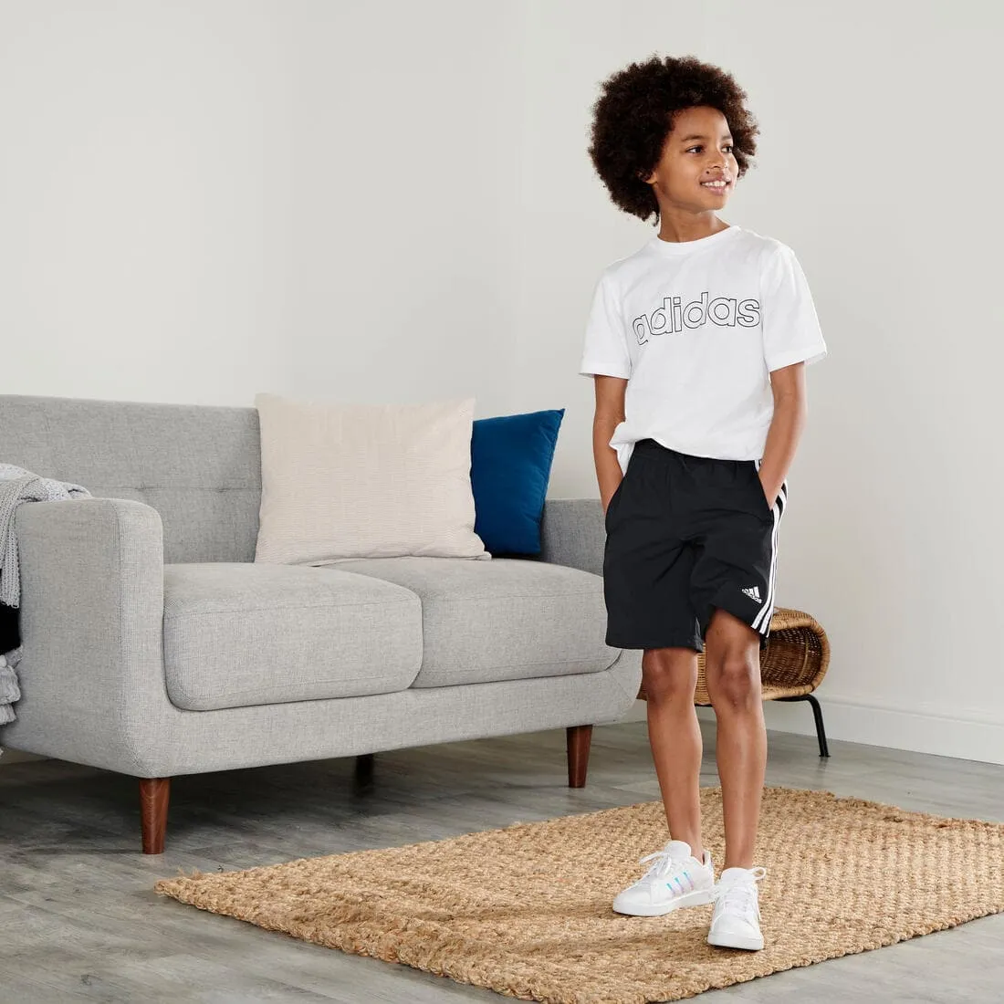 Short adidas 3 bandes aeroready noir garçon