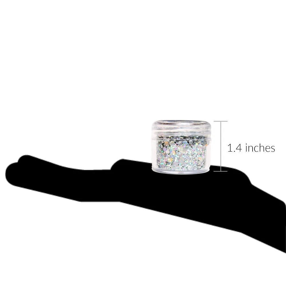 Silver Chunk Body and Face Festival Glitter