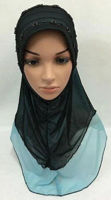 Slip-on LightWeight Double-Mesh-layered Muslim Hijab Islamic Scarf Shawls