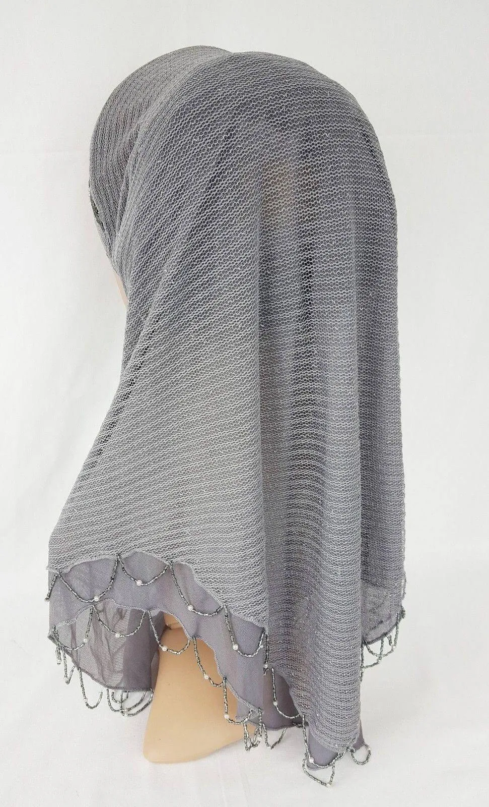 Slip-on LightWeight Double-Mesh-layered Muslim Hijab Islamic Scarf Shawls