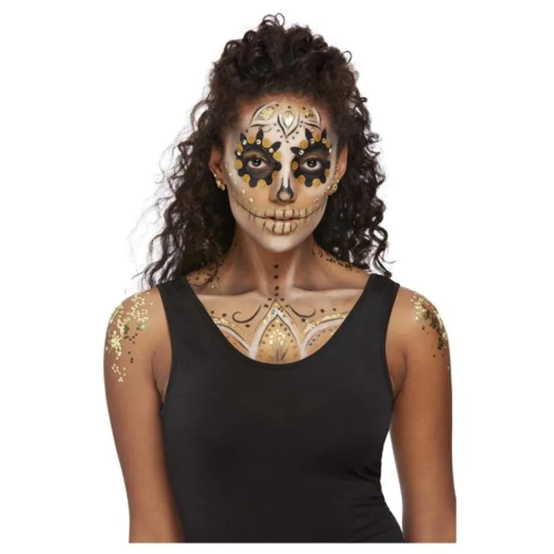 Smiffys Make Up Fx, Gold Dotd Kit, Aqua