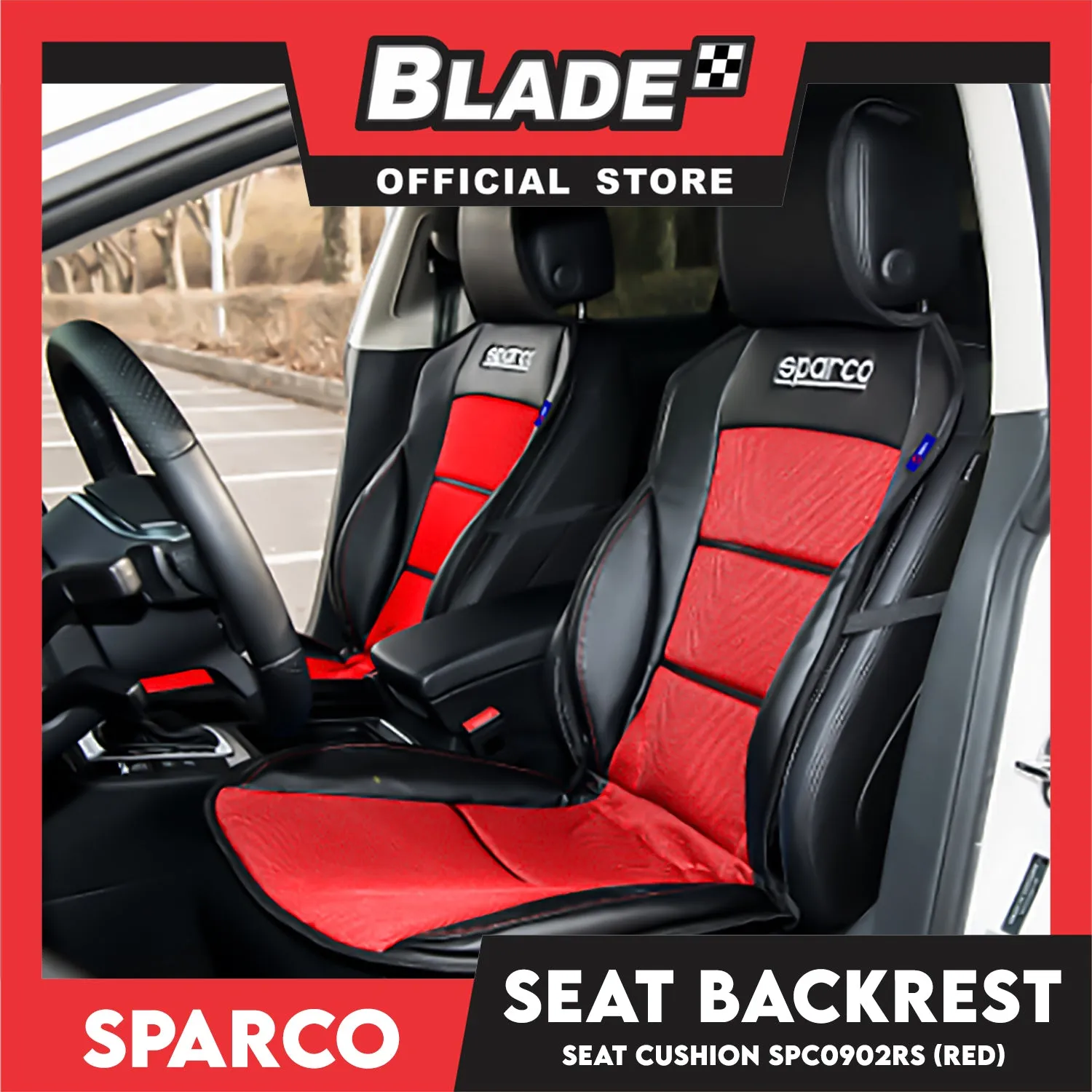 Sparco Racing Backrest SPC0902RS (Black/Red)