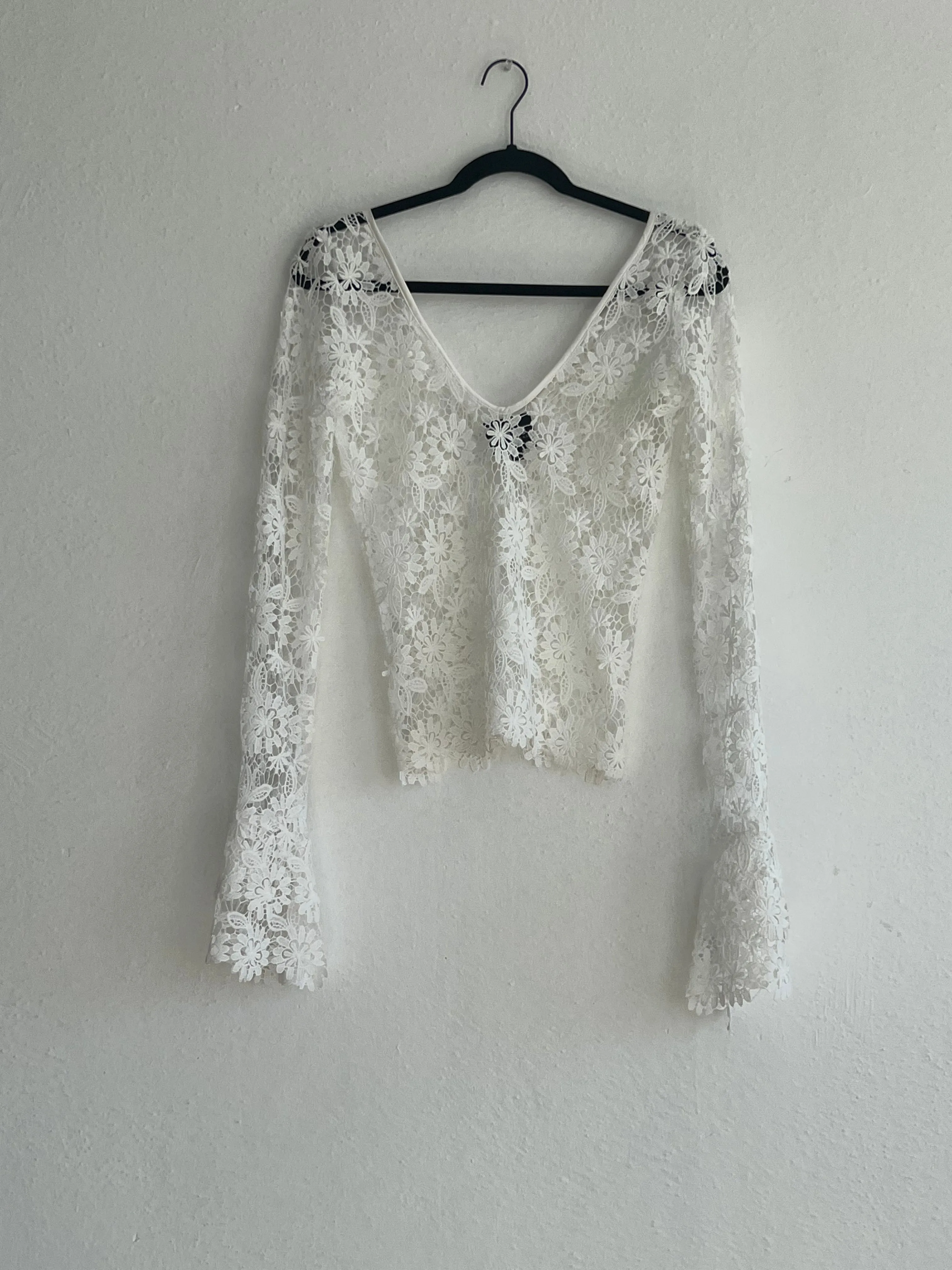 Storyteller V-Neck Lace Crochet Top-Pre-Order