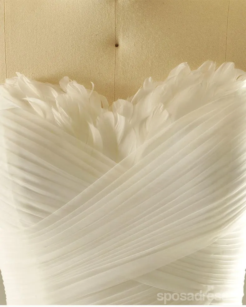 Strapless A line Tulle Wedding Dresses,  2017 Simple Long Custom Wedding Gowns, Affordable Bridal Dresses, 18001