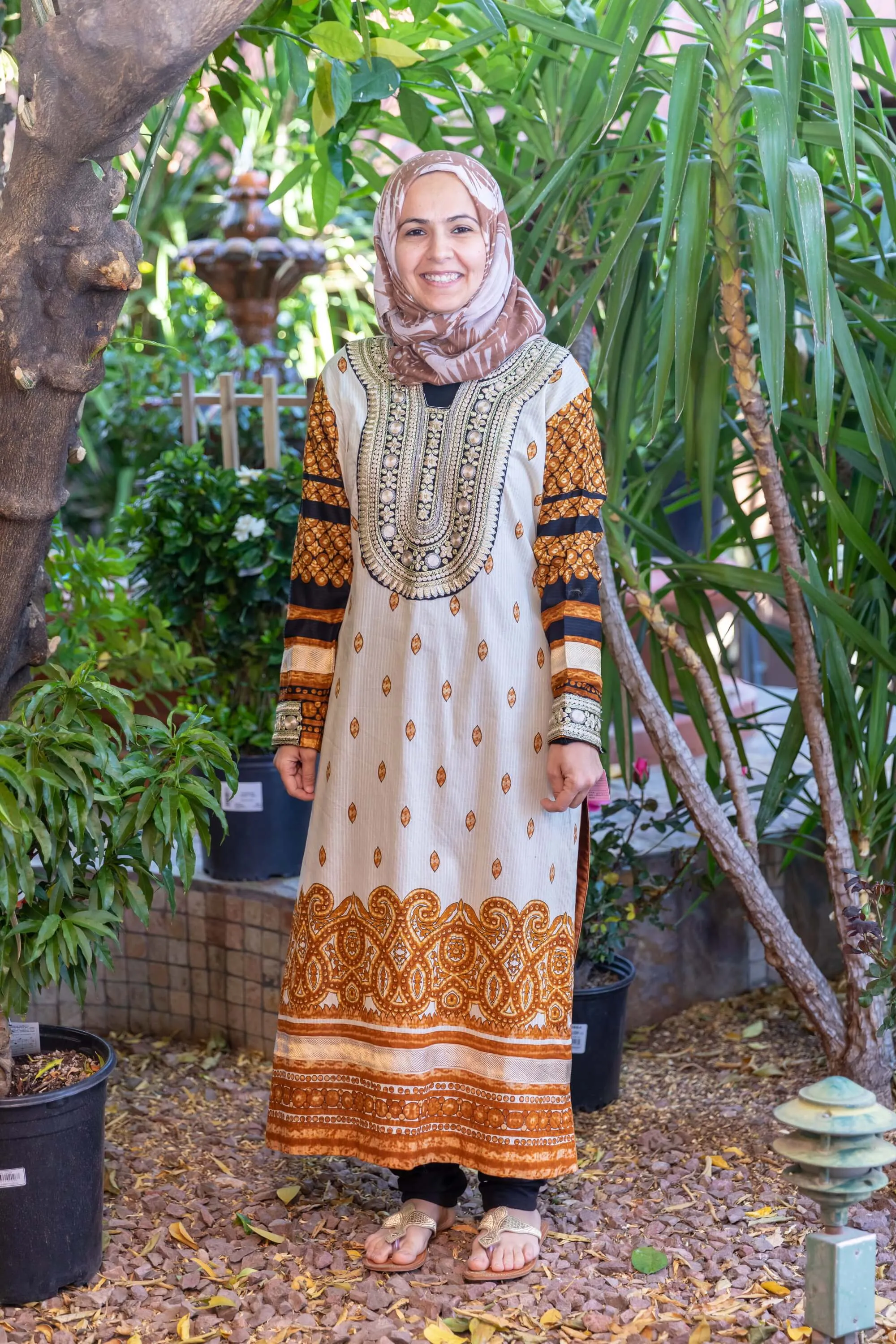 Tan and Yellow Cotton Long Shirt - Kurti by Lakhani