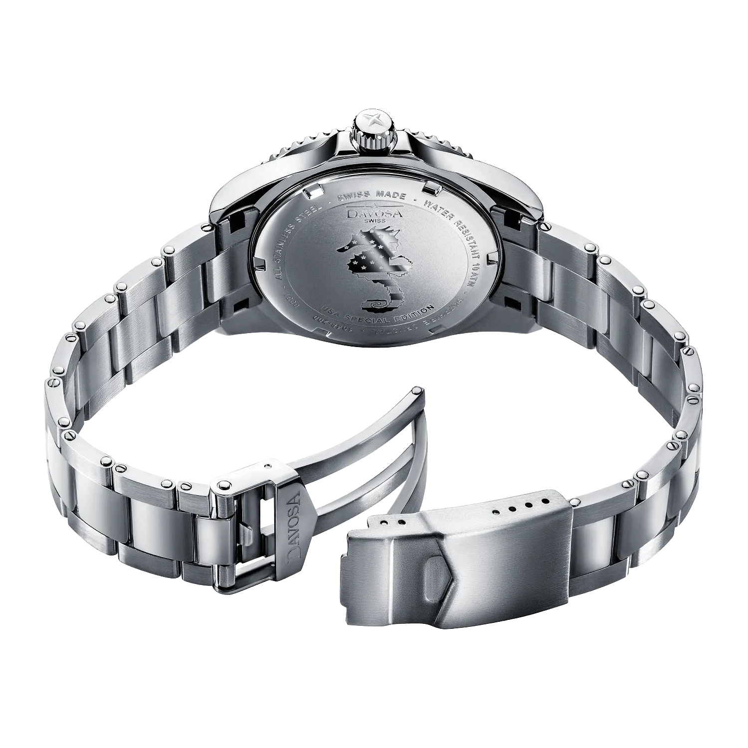 Ternos sixties golden seahorse special US edition (Sapphire crystal) 16152591 Swiss made 40mm unisex wristwatch   Nylon Strap Bundle