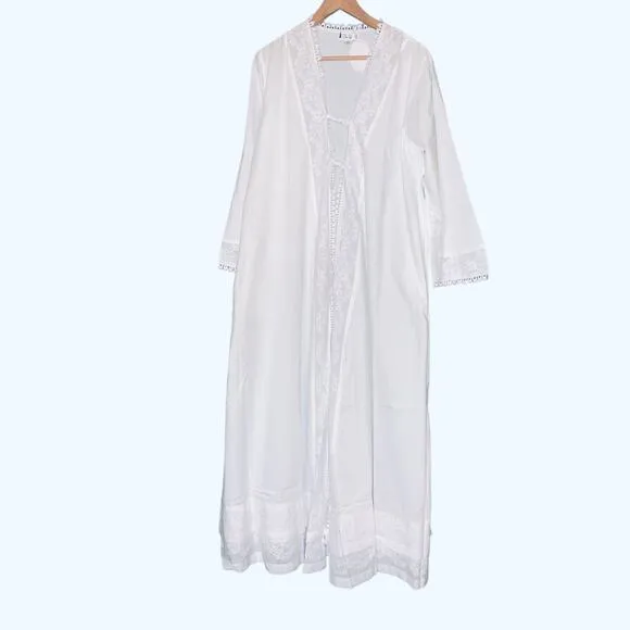 The 1 for U 100% White Cotton Ladies Robe/Housecoat - Rosalind NWT