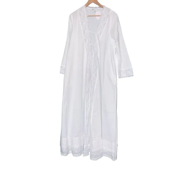 The 1 for U 100% White Cotton Ladies Robe/Housecoat - Rosalind NWT
