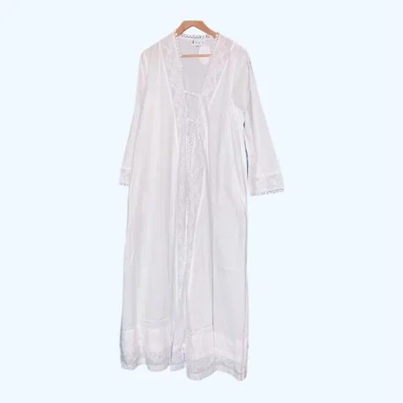 The 1 for U 100% White Cotton Ladies Robe/Housecoat - Rosalind NWT