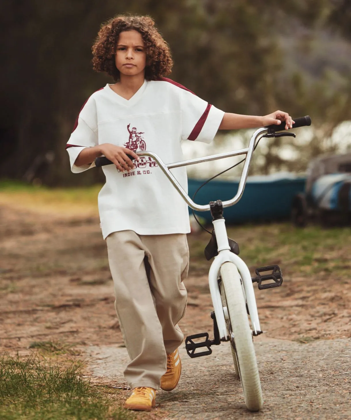 The Moto-x Tee - Cream/Burg