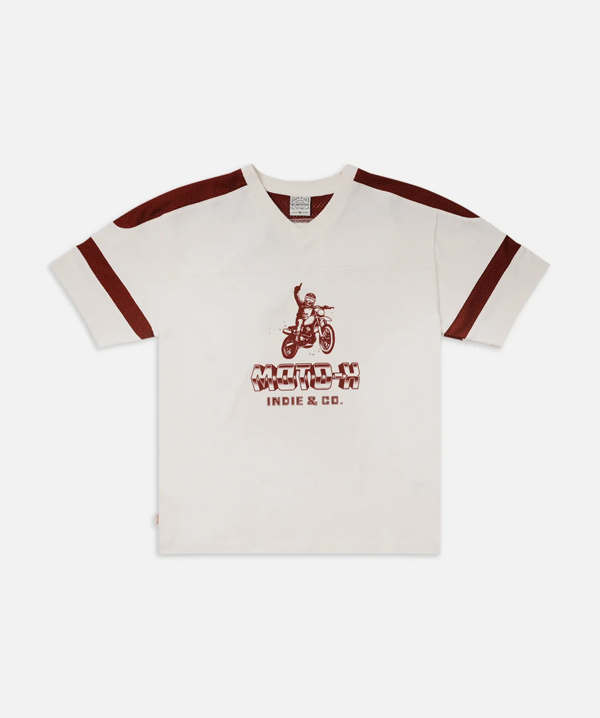 The Moto-x Tee - Cream/Burg