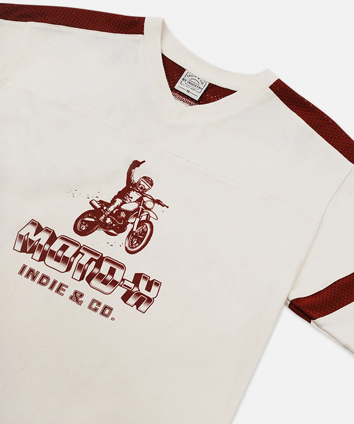 The Moto-x Tee - Cream/Burg