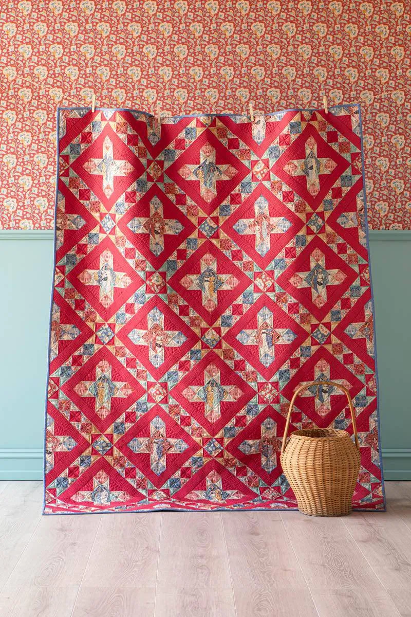 Tilda Hometown Homestar Quilt Kit - Country Red
