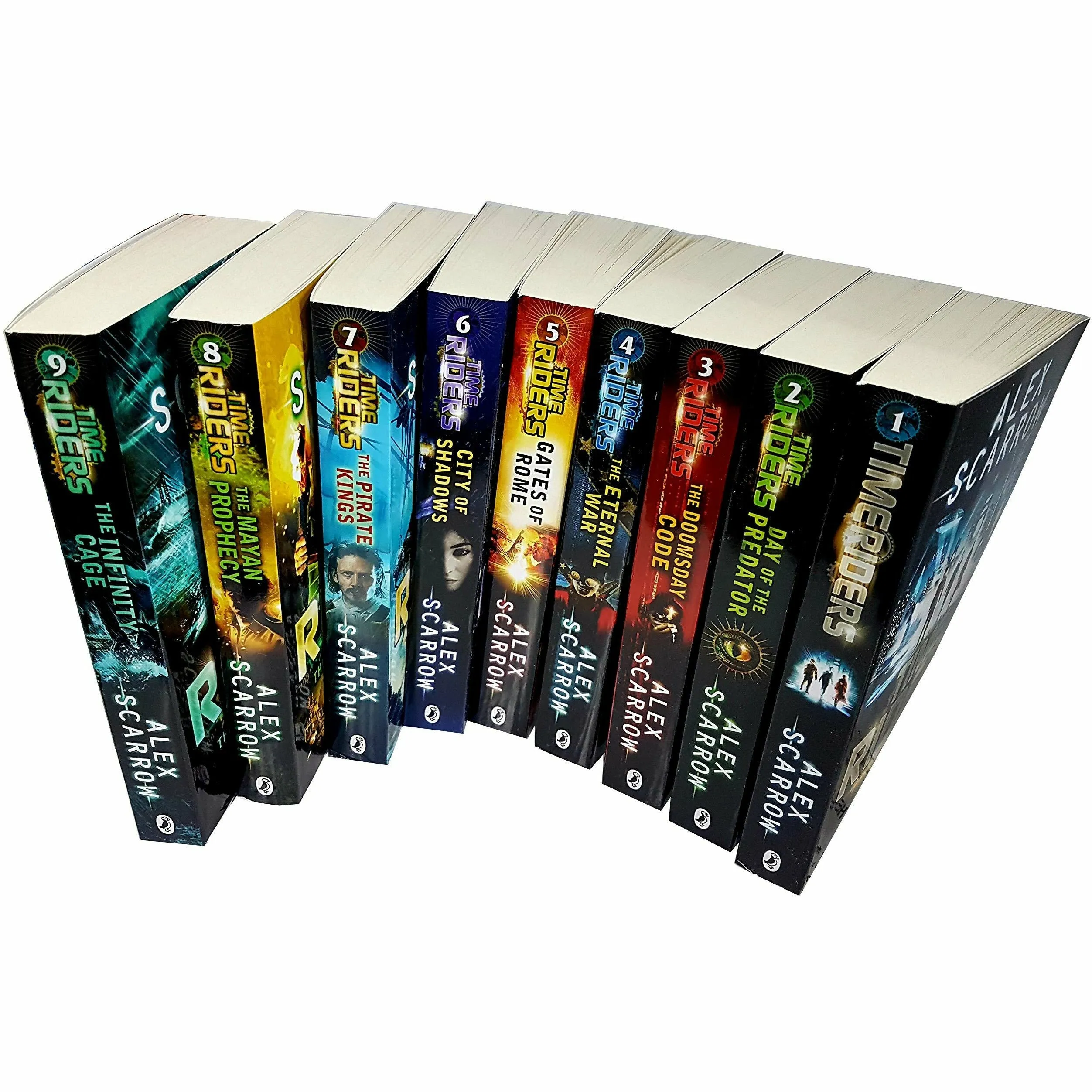 Time Riders Collection Alex Scarrow 9 Books Set (Day of the Predator, Doomsday Code)