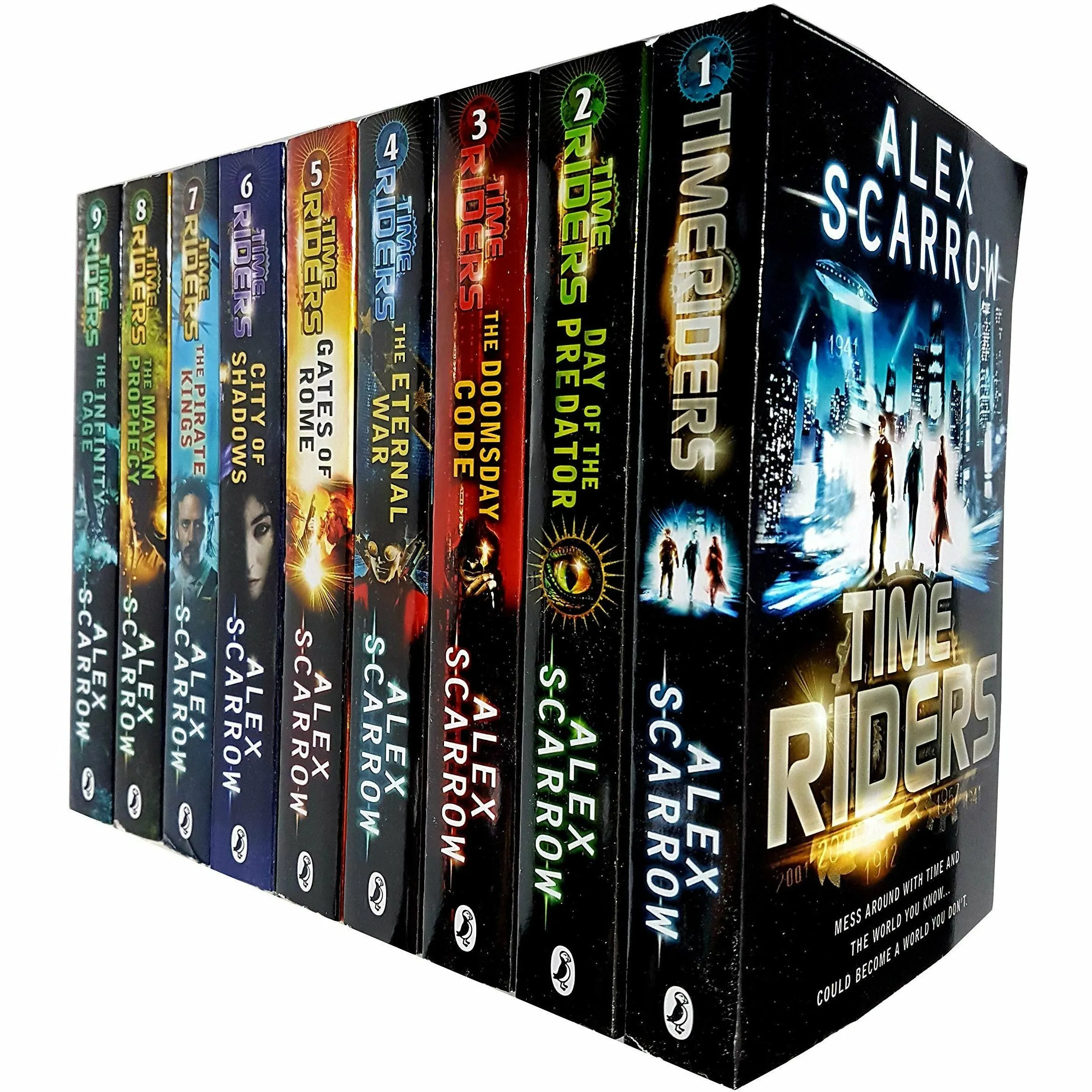 Time Riders Collection Alex Scarrow 9 Books Set (Day of the Predator, Doomsday Code)