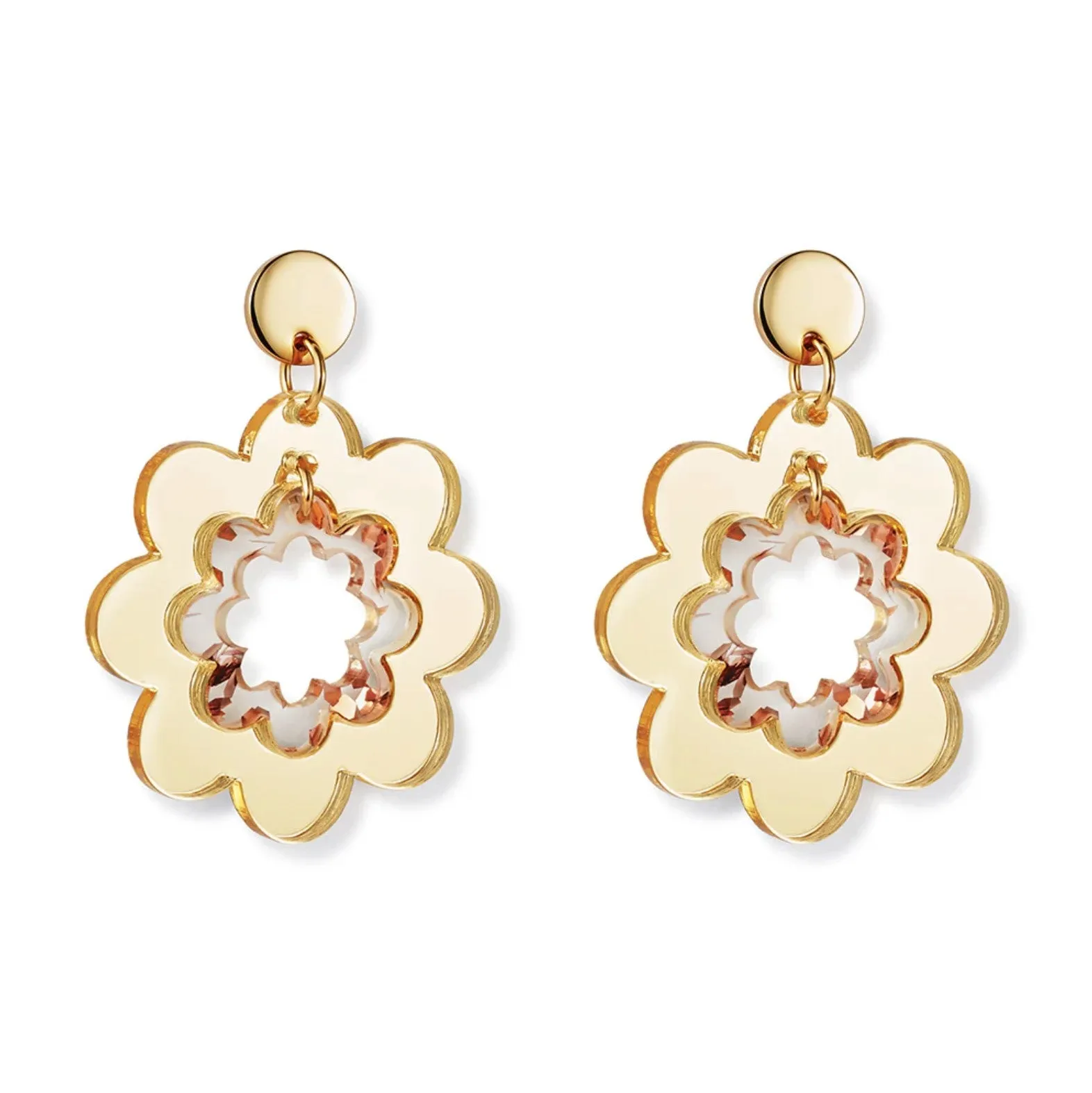 Toolally X Laura Whitmore Limited Edition: Gold Flower Drop Earrings