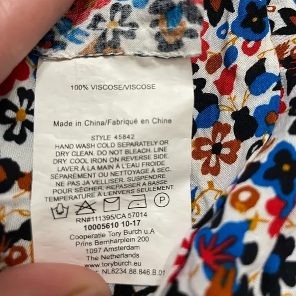 TORY BURCH Mini Wildflower Smocked A-Line Beach Skirt