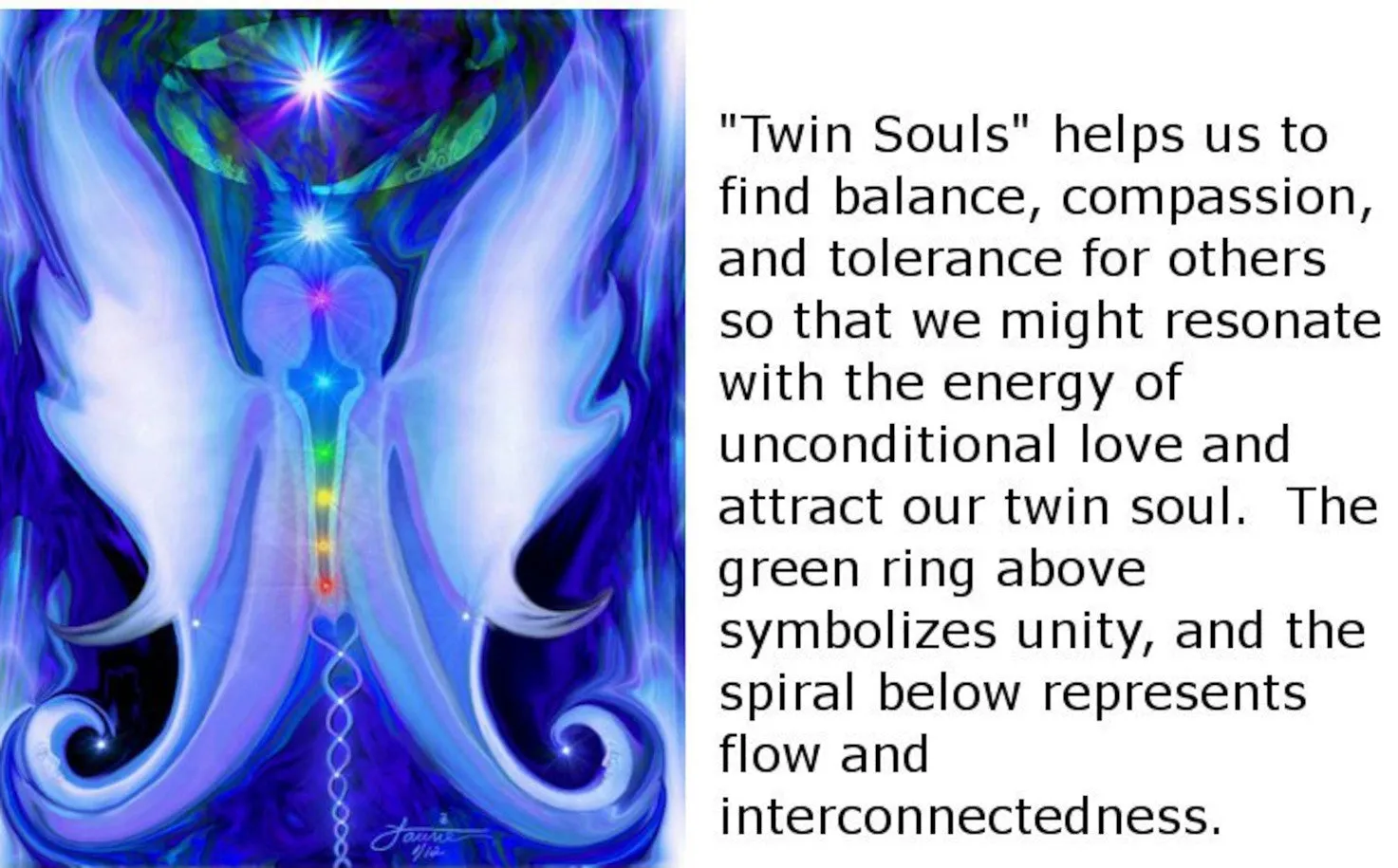Twin Flames Necklace, Chakra Jewelry, Reiki Artwork Energy Pendant - "Twin Souls"