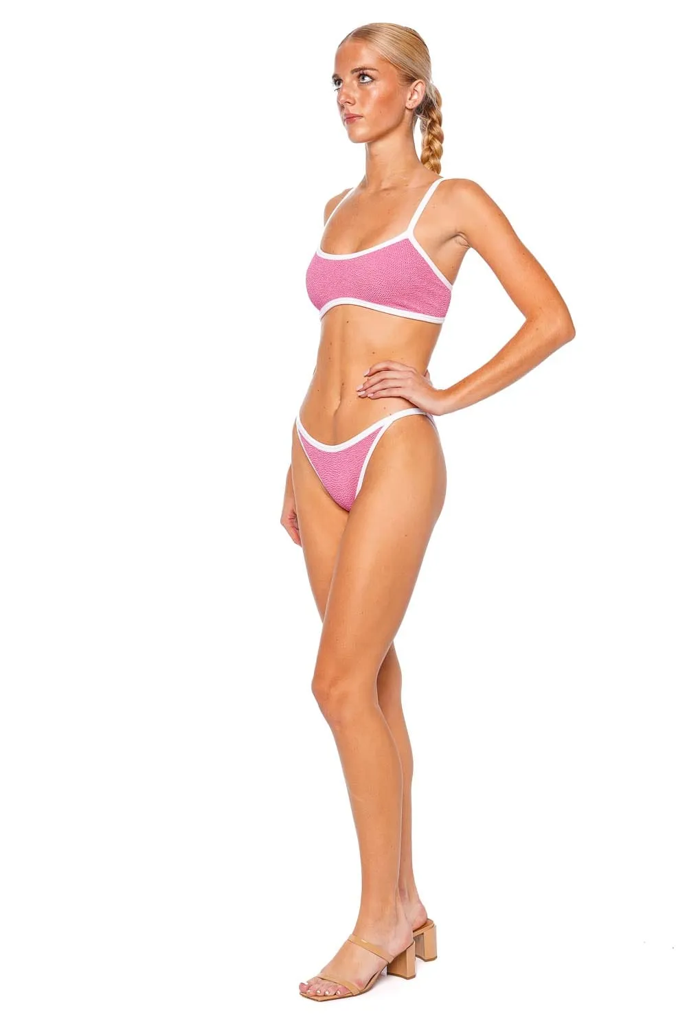 Tyler Candy Pink Contrast Bikini Set
