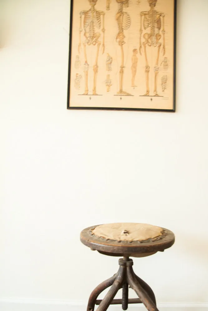 Victorian Antique Industrial Wooden Stool