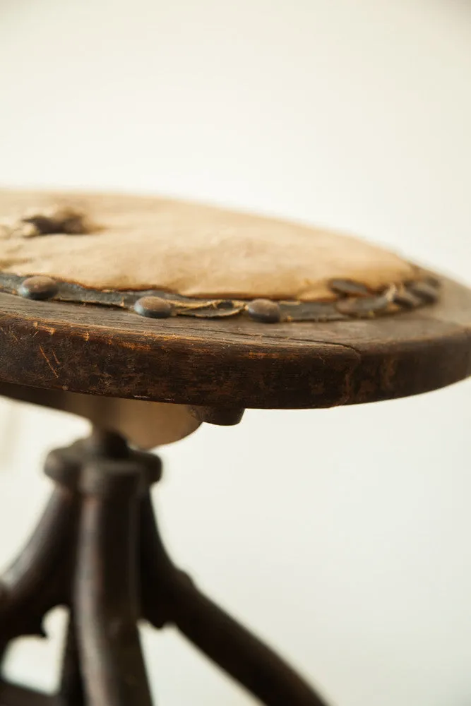 Victorian Antique Industrial Wooden Stool