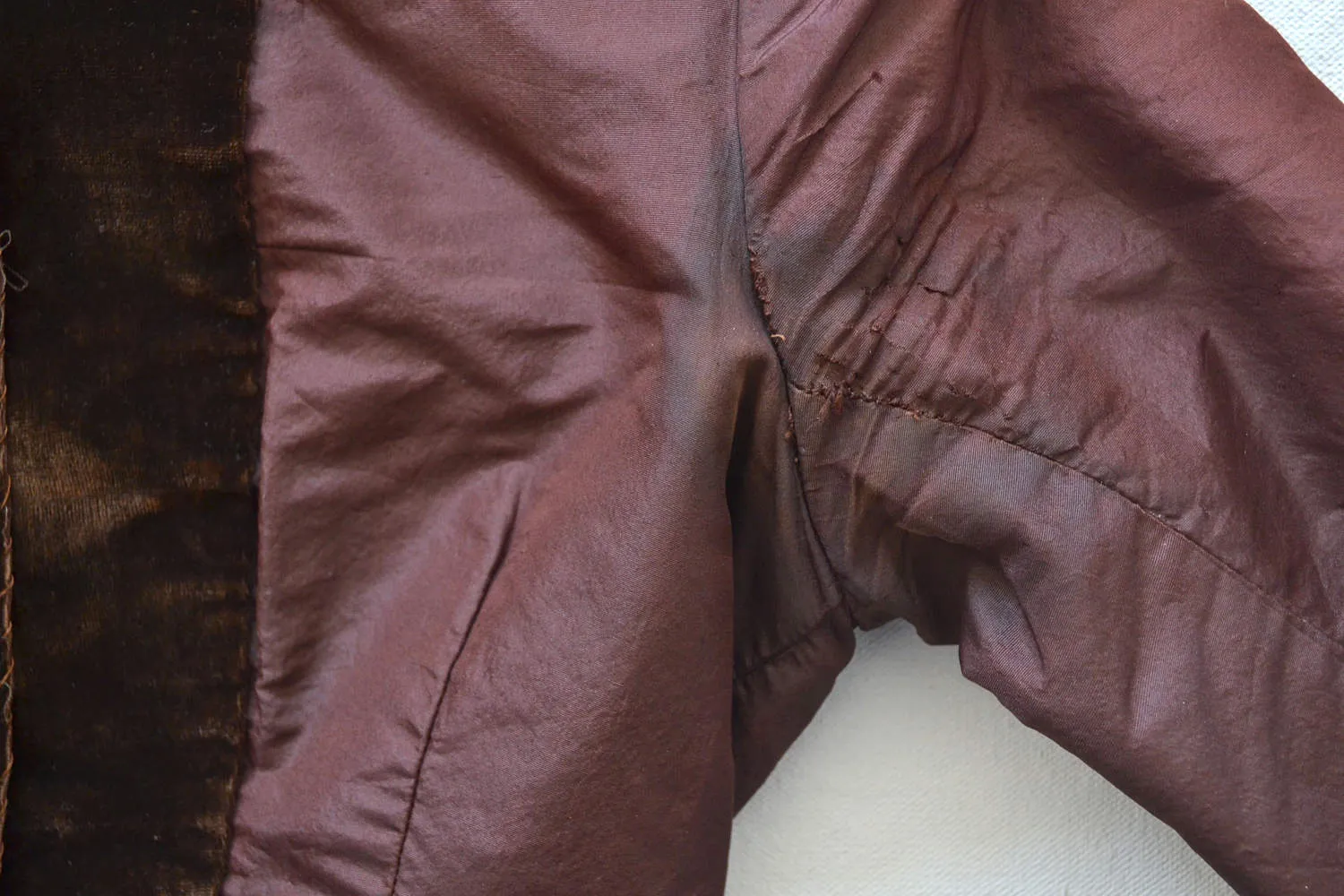 Victorian Burgundy Satin Blouse size XS