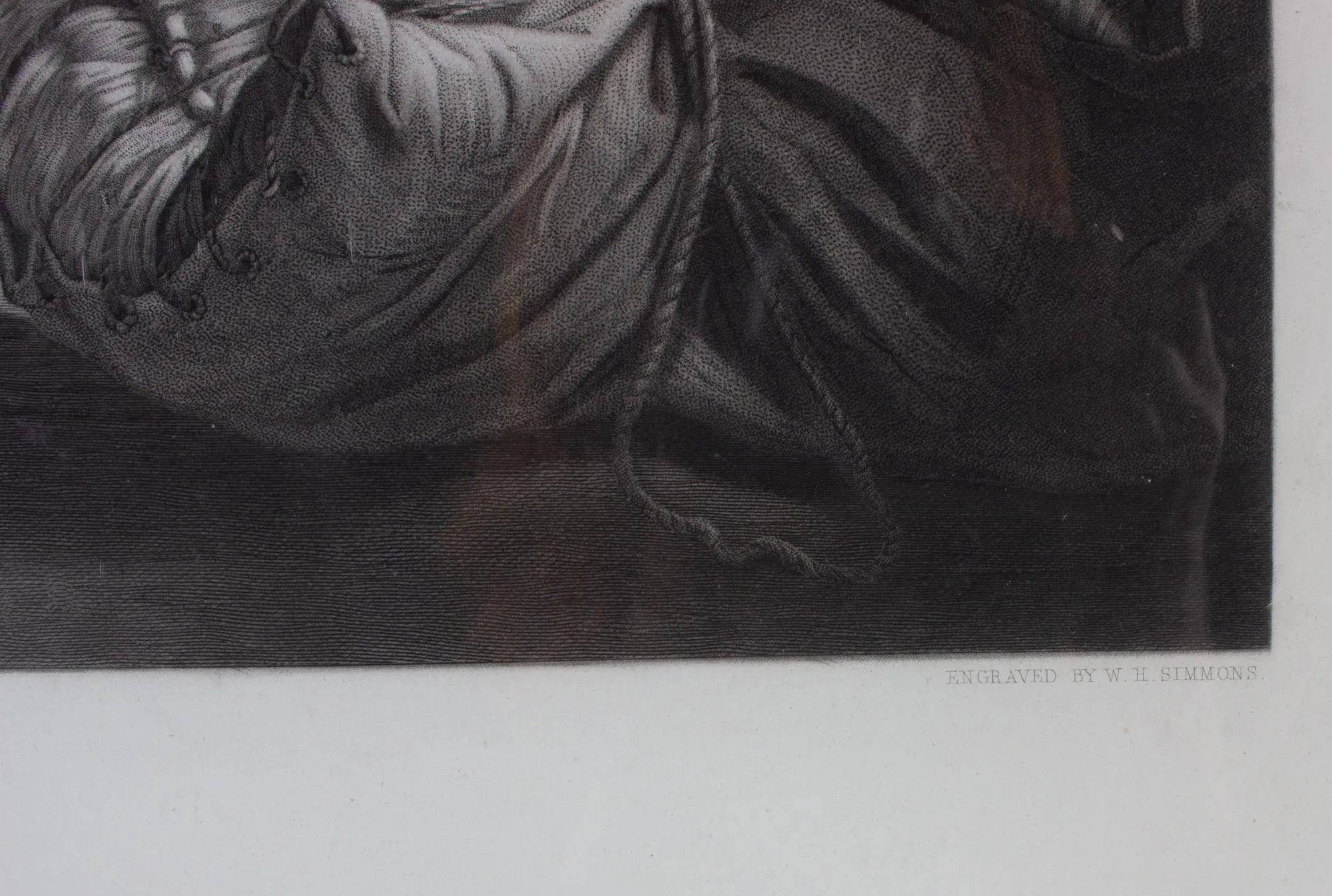 Victorian Engraving of "The Departure" by Abraham Solomon in Antique Gilt Frame
