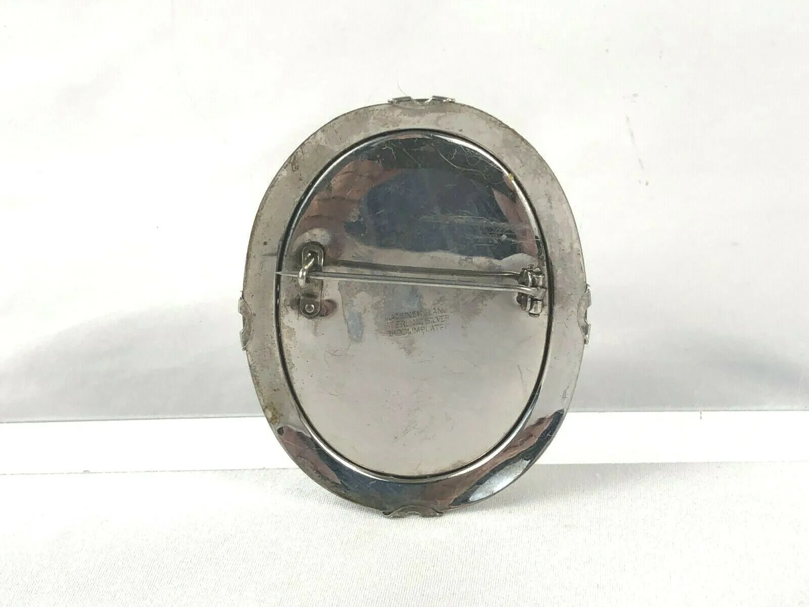 Victorian Sterling Silver Brooch Pin Laughing Cavalier by Frans Hals Painting