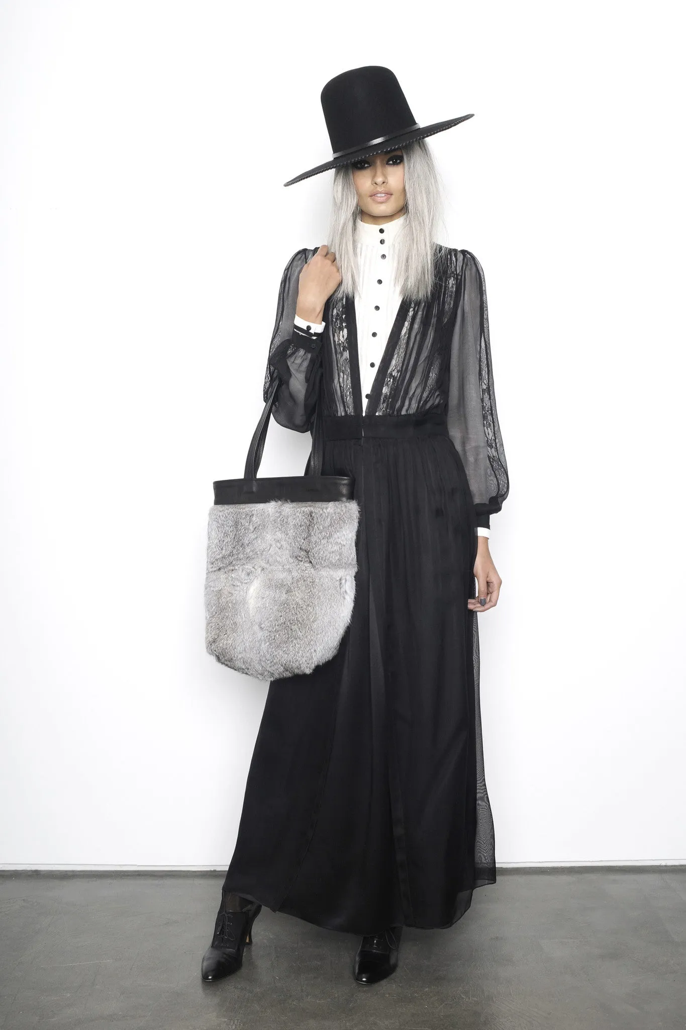 Victorian Teacher Blouse & Tea Skirt & Deep V Dress Coat